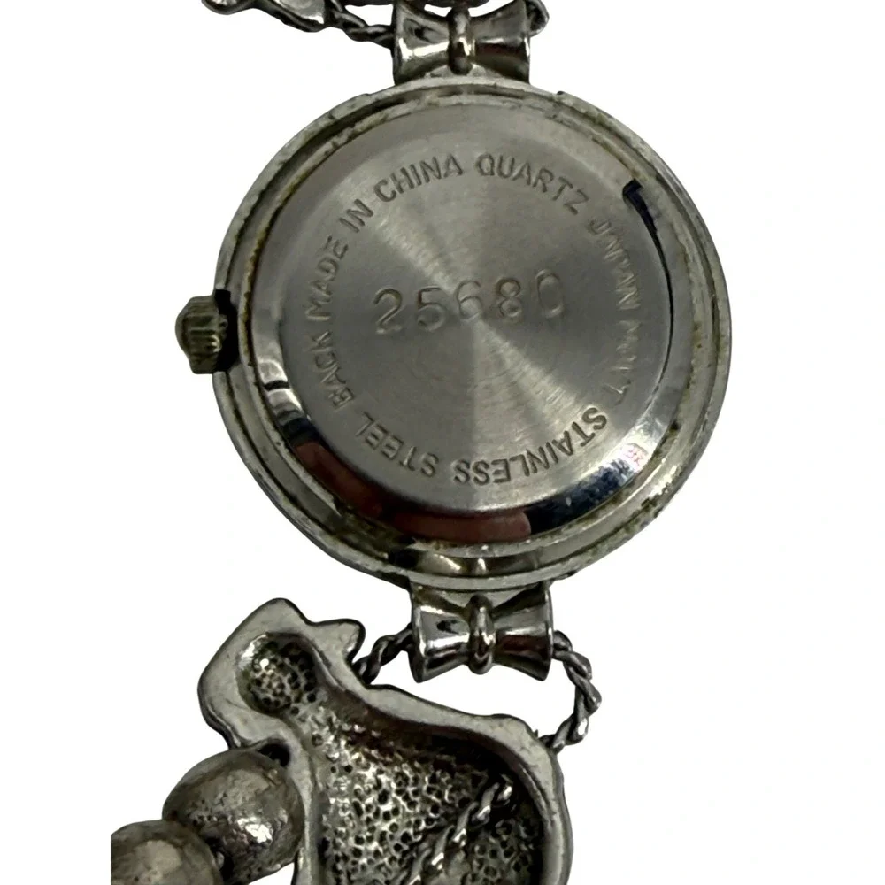 Kim Rogers Christmas Charm Bracelet Watch Santa Snowman Kitsch Holiday Y2K 25680